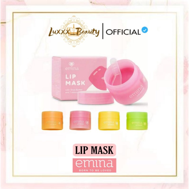 Emina Lip Mask Sleeping Mask & Watercolor Lip Serum | Lip Mask | Lip Serum | Perawatan Bibir | BPOM