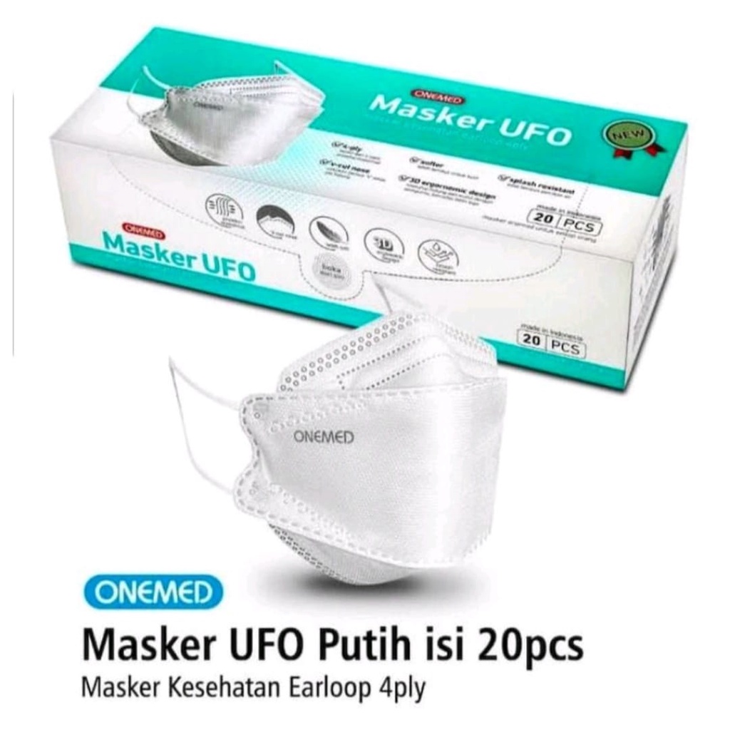 Masker Onemed KF94 4Ply UFO 3D Proctection Mask Isi 20Pcs MW-05