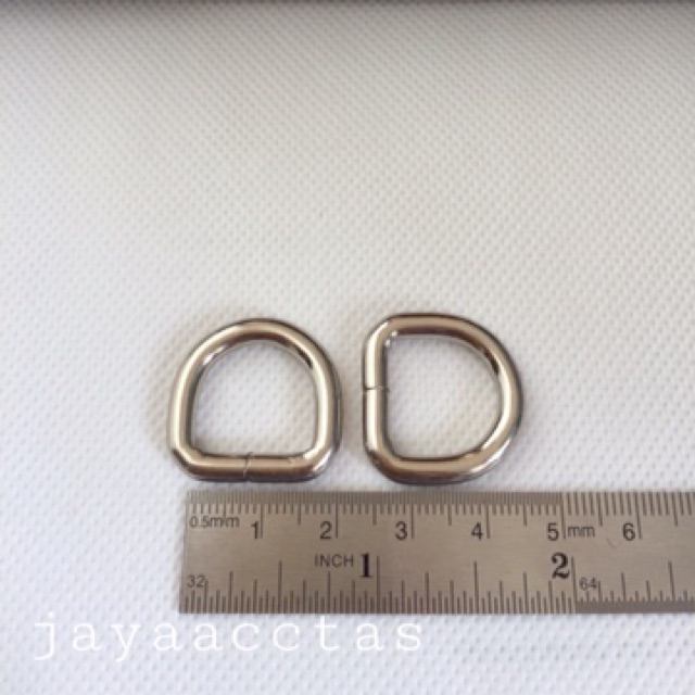 Ring D tas 1.5 cm tebal nikel