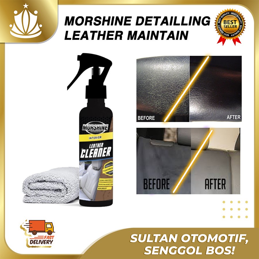 MORSHINE Leather Pembersih Kulit Jok Mobil 250ml