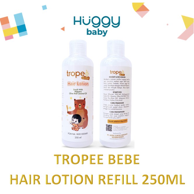 Tropee Bebe Hair Lotion Refill 250ml | Lotion Rambut REFILL 250ml