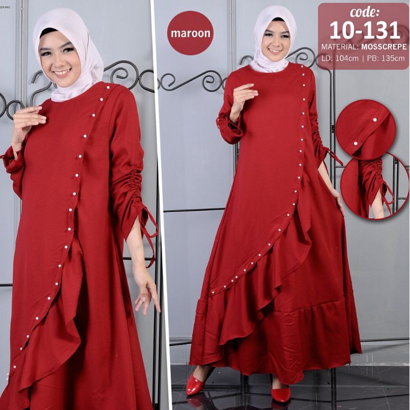 SALE GAMIS MOSCREPE POLOS/WARNA RANDOM/ALL SIZE/SLAYER DEPAN/APLIKASI MUTIARA TEMBAK