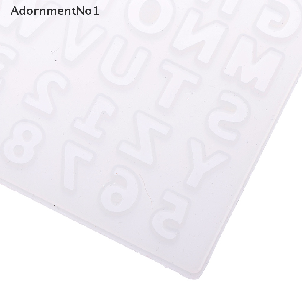 (AdornmentNo1) Cetakan Resin Epoxy Bentuk Huruf Alfabet / Angka Bahan Silikon