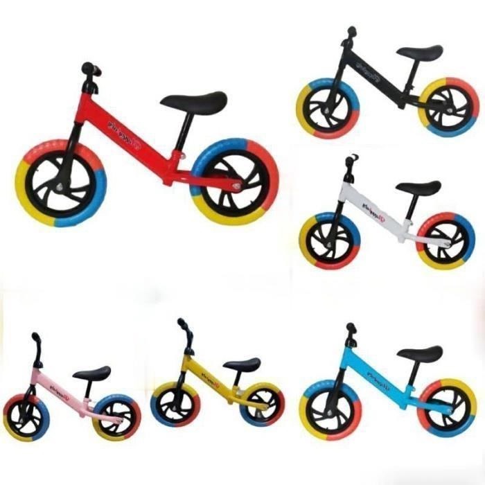 Sepeda Anak Keseimbangan Balance Bike Push Kick Bike 2 Roda Dua Ban PELANGI WARNA WARNI Tanpa Pedal 