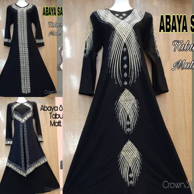 Abaya Saudi Syar'i / Gamis Arab Hitam Terbaru √