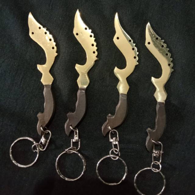 Gantungan Kunci Kujang Kuningan akrilik wayang asli bogor