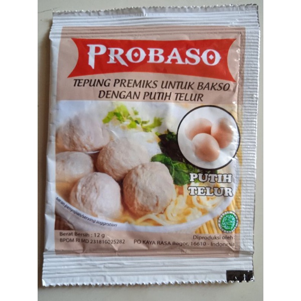 Jual Probaso Tepung Premiks Untuk Bakso Dengan Putih Telor 12gr