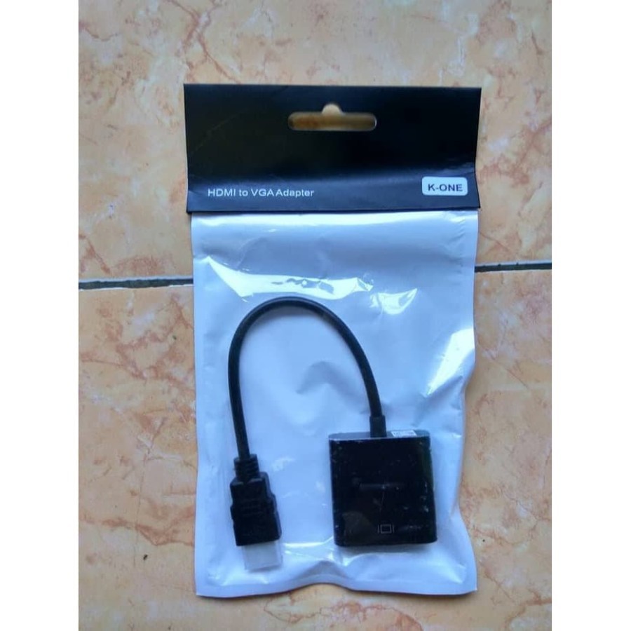 KABEL HDMI KE VGA FEMALE TO LCD TV PROYEKTOR CONVERTER LAPTOP PC MURAH