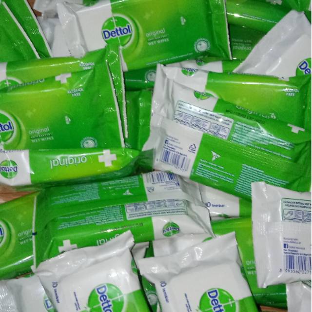 Dettol Antiseptic (Tisu Basah) untuk mencegah Corona isi 10 lembar