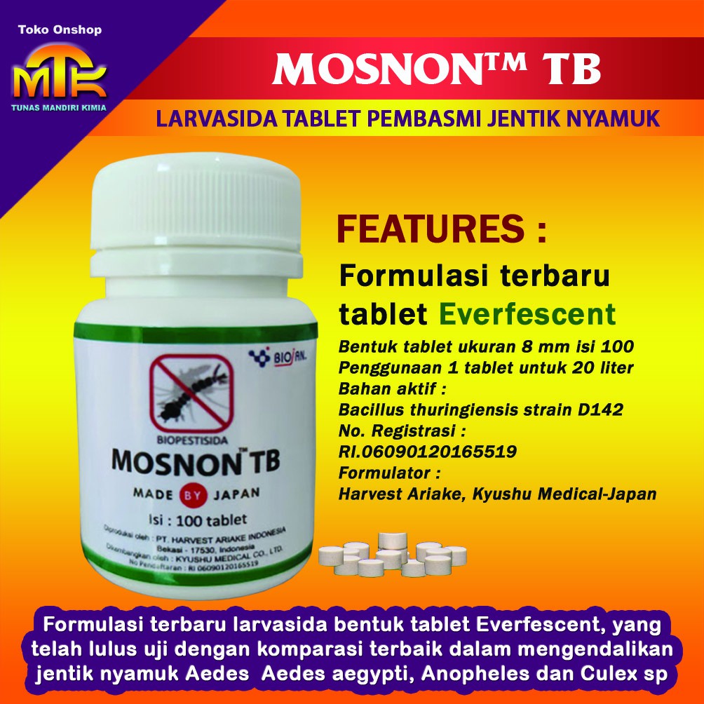 MOSNON TB Larvasida Tablet Pembasmi Jentik Nyamuk Vektor Malaria