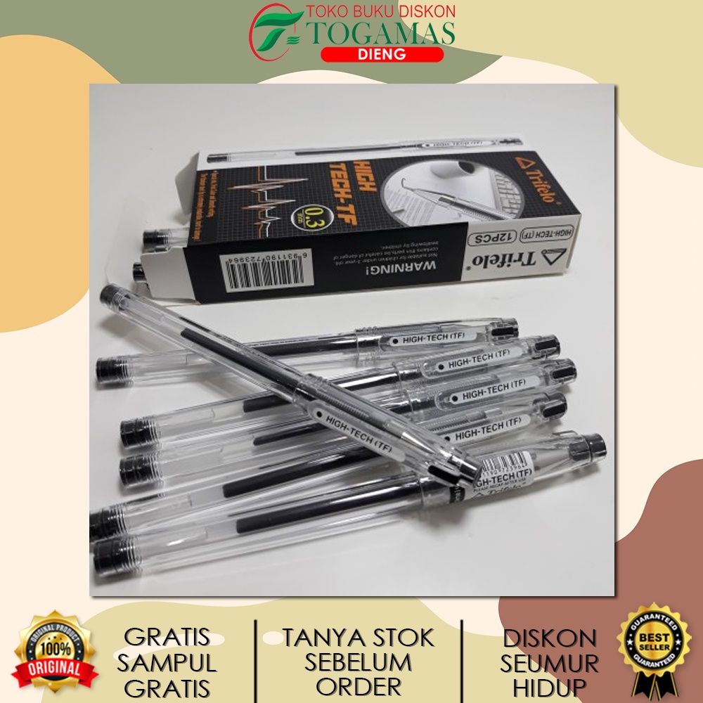 

BALLPEN GEL HIGH TECH TRIFELO 0.3MM (BLACK) / 1PCS ATK