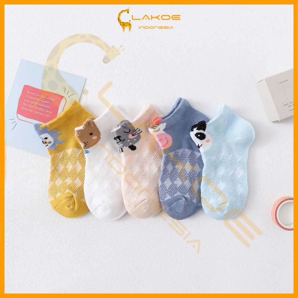 LAKOE Kaos kaki anak bayi motif hewan kaus kaki bayi 0-3 Tahun