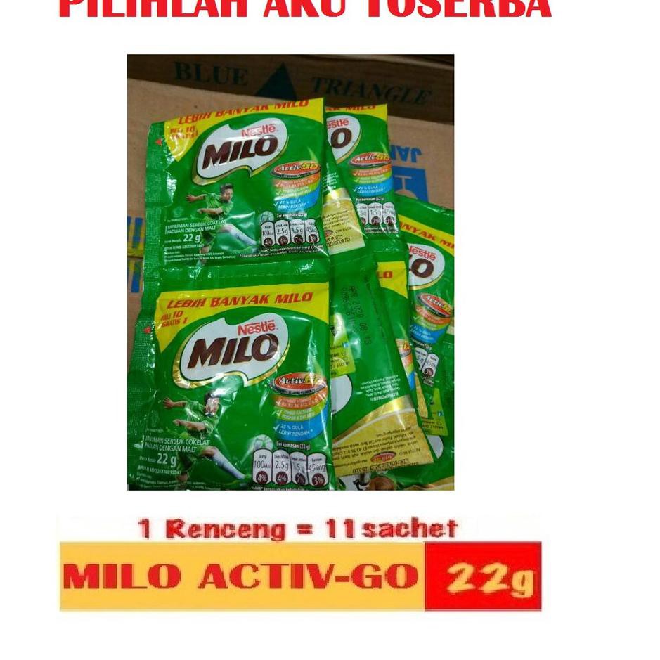 

SUPER SALE Milo Renceng Activ-Go Cokelat Malt 22 gr x 11 sachet ( HARGA RENCENG )