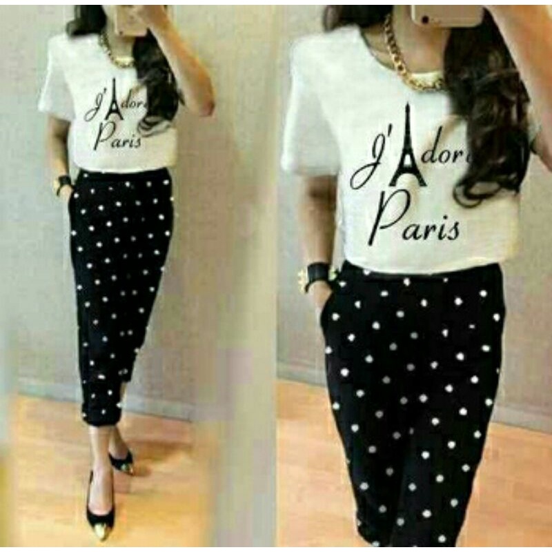 ST Set Stelan Atasan Celana Babyterry Jadore Paris