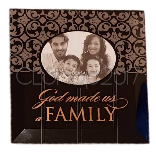 PAJANGAN FRAME GOD MADE US FAMILY 13 x 13 x 0,5 cm