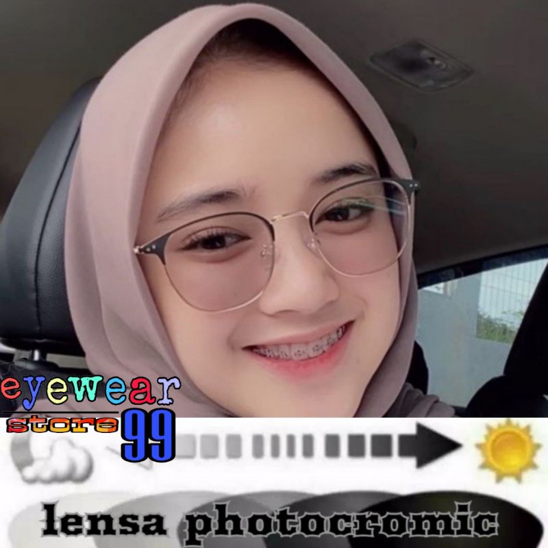 KACAMATA besi photocromic antiradisi ( kacamata+lensa )