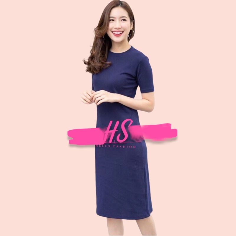 HS/CASUAL DRESS GIANT MEVI/DRESS MEVI POLOS/DRESS WANITA