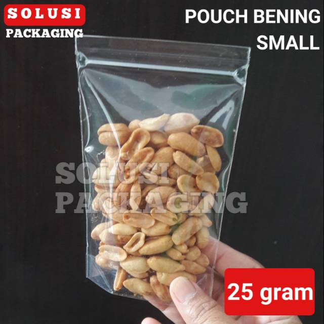 STAND POUCH MINI 25GR ISI 50/KEMASAN KOPI SNACK/PLASTIK KLIP BERDIRI/PACKAGING
