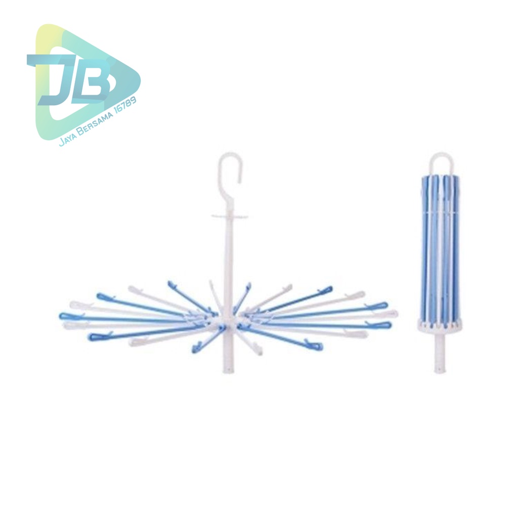 RT88 folding hanger gantungan jemuran baju bayi putar 360 derajat 20 stick pengait JB5477