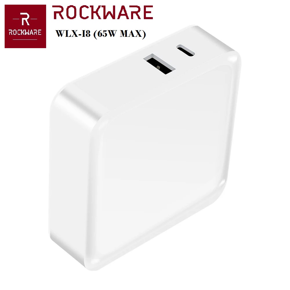 ROCKWARE WLX-I8 65W - Charger 2 Port USB-A dan USB-C - PD dan QC 3.0