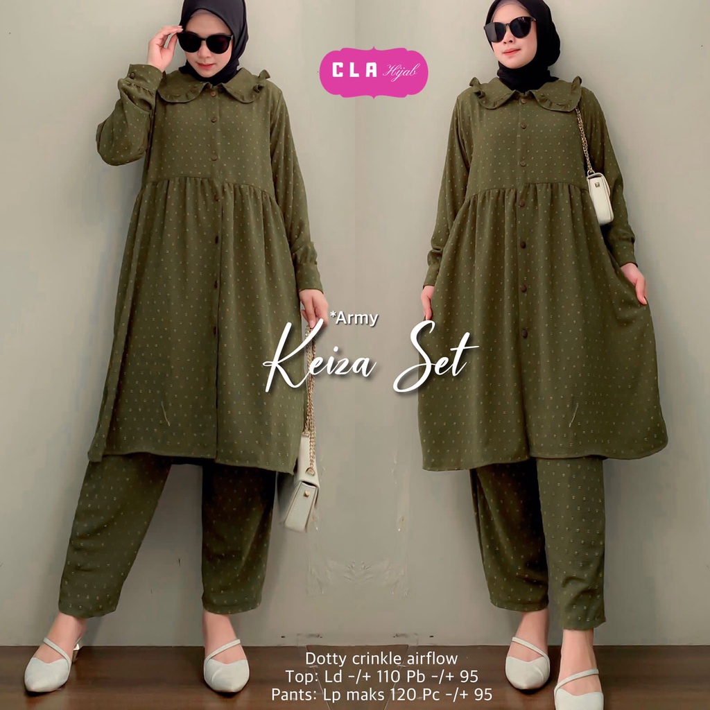 Setelan Wanita Keyza Set Atasan + Celana Ori Cla Hijab