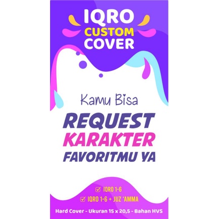 

iqro dan juz'amma cutom cover kesukaan