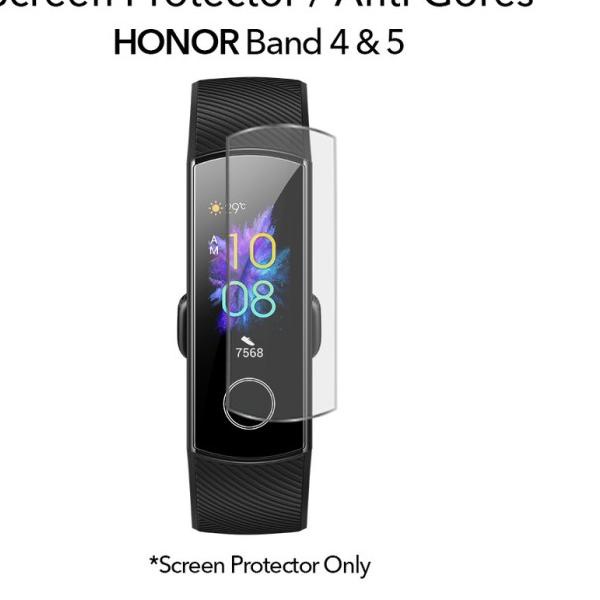 ✮ Anti Gores HONOR Smartwatch | Screen Protector Aksesoris Jam - Band 5- Plastik ❀