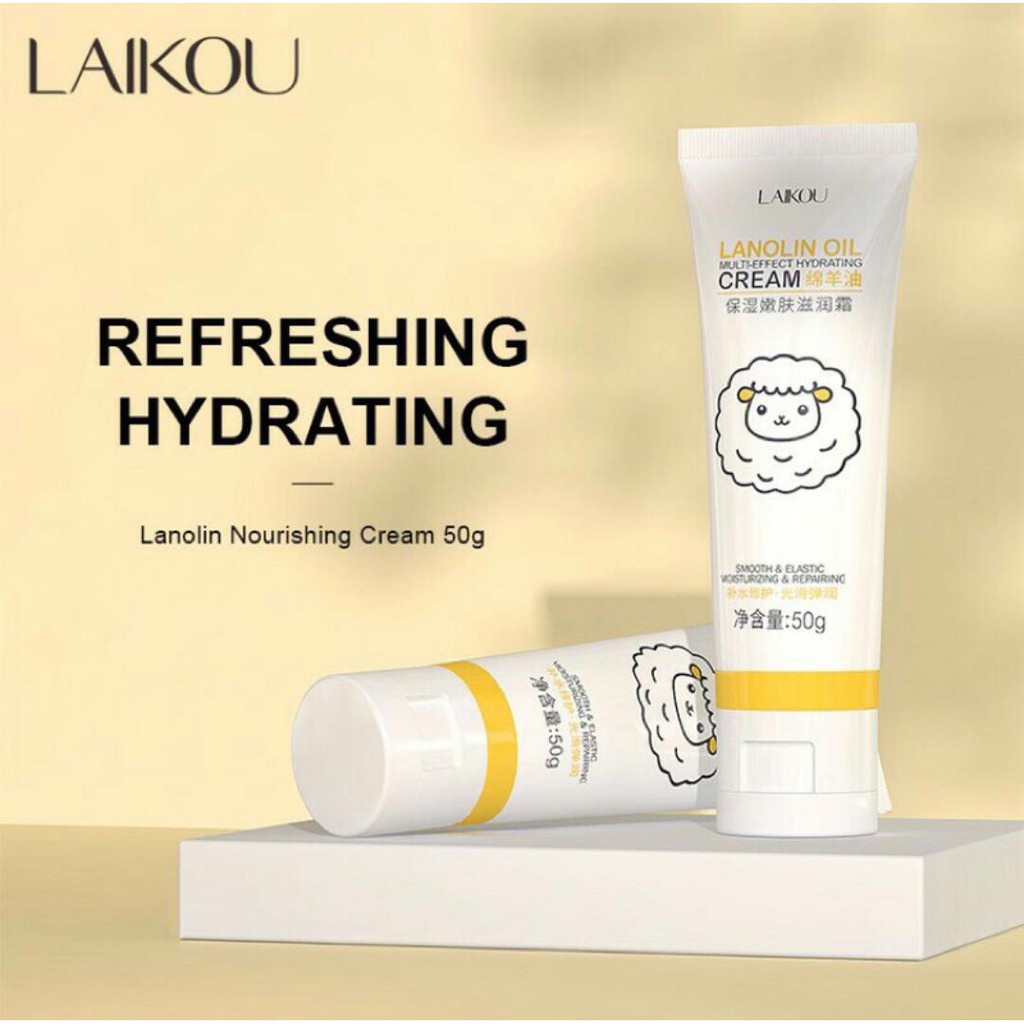 LAIKOU Lanolin Oil Multi-Effect Hydrating Cream Deep Moisturizing Nourishing Cream For Dry Skin