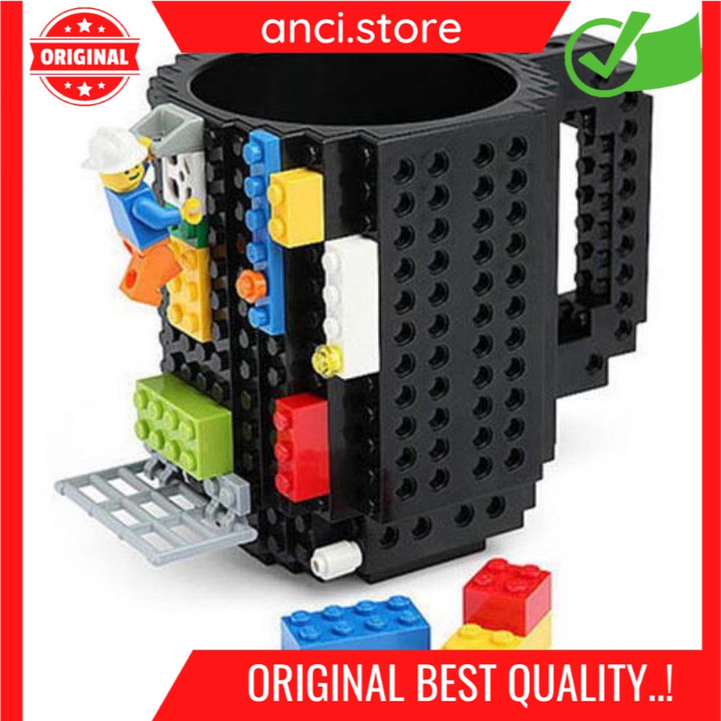 Gelas Mug Lego Build-on Brick