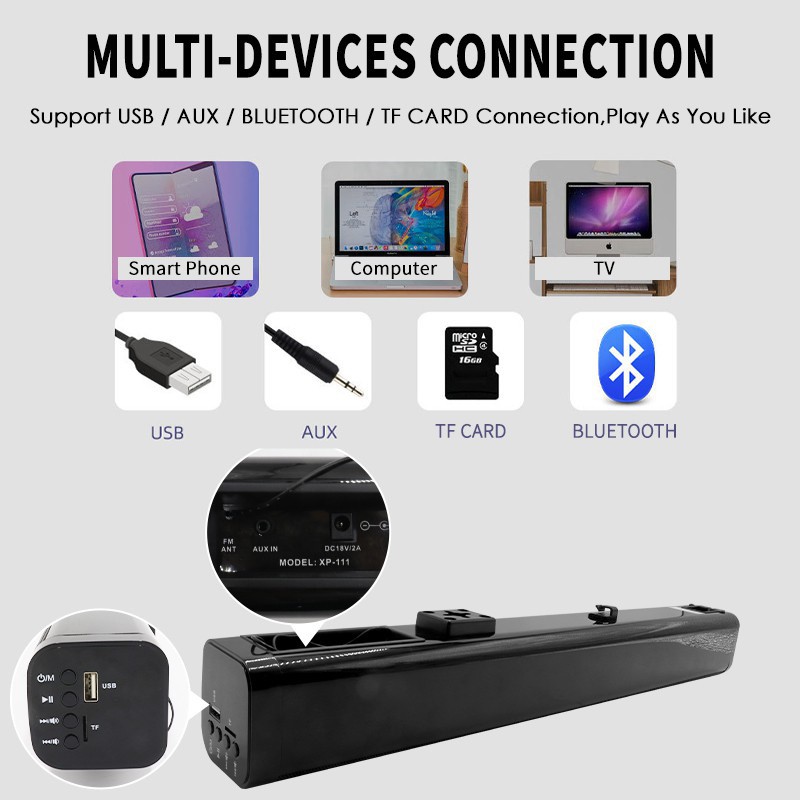 SPEAKER NIRKABEL BLUETOOTH SOUNDBAR ANIMAX XP-111