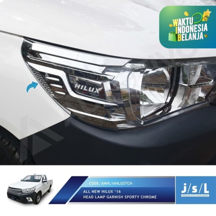 Toyota All New Hilux Head Lamp Garnish Sporty Chrome/Aksesoris Hilux