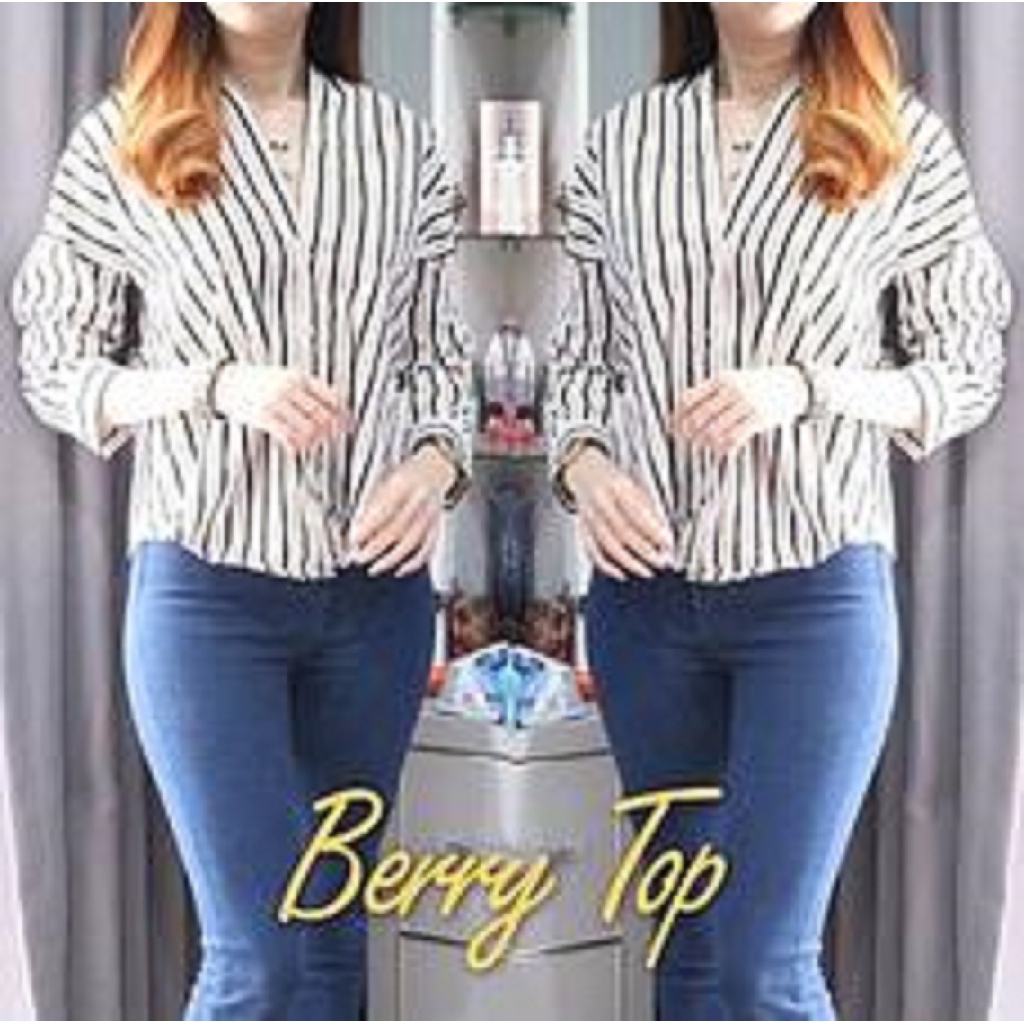 Fashion Wanita Trend Baju Korea Kekinian [Berry Top BC]Blouse wanita cotton kuning