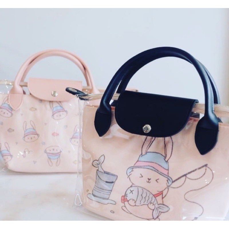 BUNNY PVC BAG / TAS PVC WANITA / CLEAR SHOULDER BAG / BAG IN BAG POUCH CLEAR BAG PET SERIES