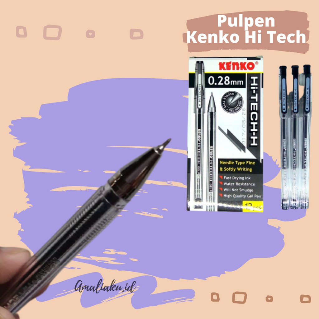 

Pulpen Kenko Hi-TECH-H - 0.28 mm / Pulpen Santri / Pulpen Makna Miring