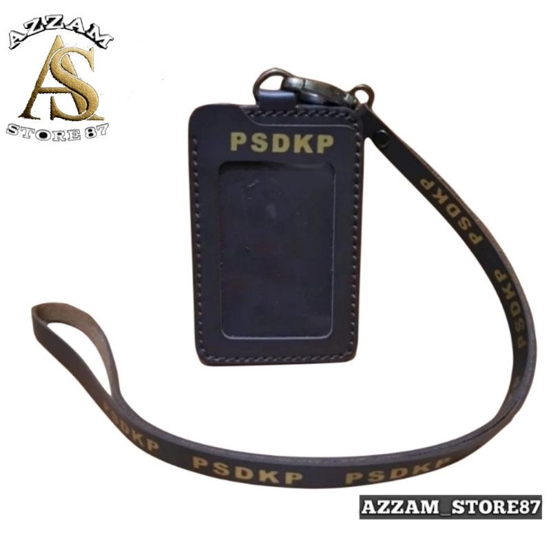 

Holder ID Card Kulit - Tali Lanyard Nametag PSDKP