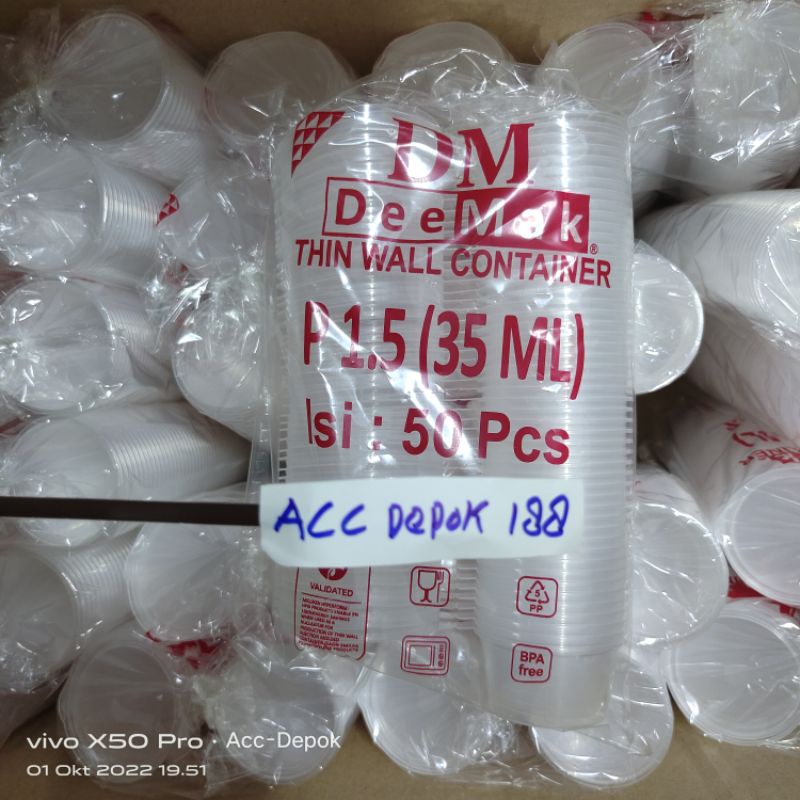 THINWALL CONTAINER DM 35 ML / Cup Saos Dm 35ML ISI 50SET