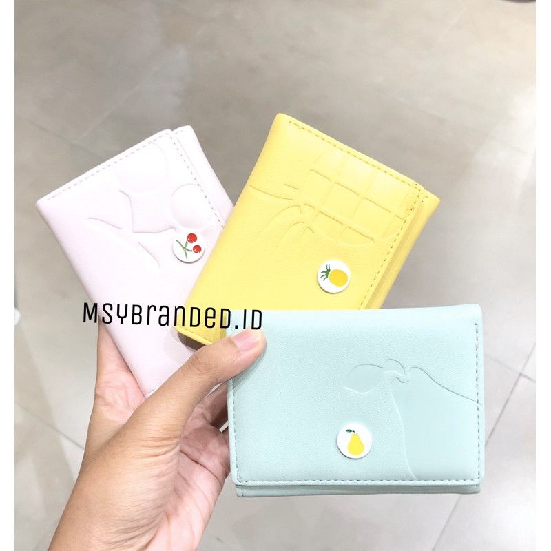 THREE FOLD SHORT PURSE DOMPET LIPAT 3 MINISO FRUIT SERIES WOMEN'S WALLET