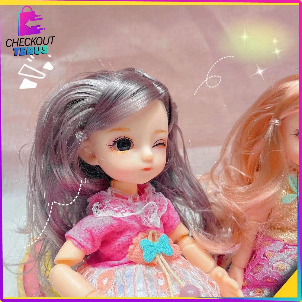 CT M204 Mainan Boneka Princess Dress 2IN1 Boneka Putri Imut Cewek DIY Doll 2IN1 Anak Perempuan Lucu