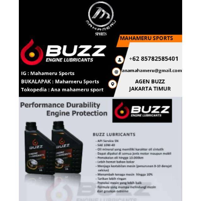 Oli Buzz 1 L Original Free Stiker Resmi Shopee Indonesia