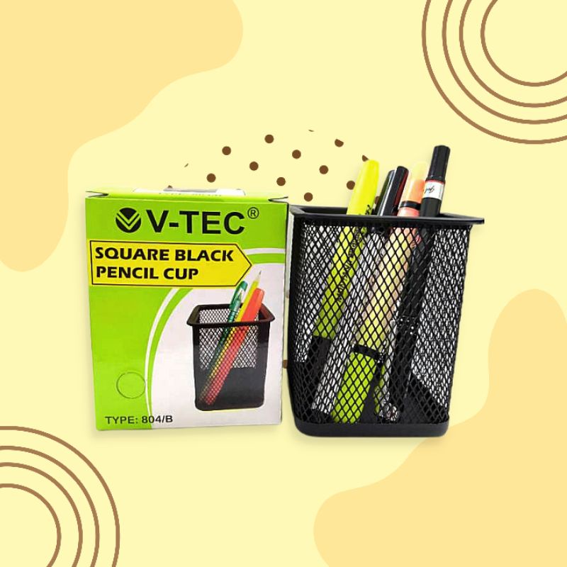 

V-Tec Desk Set Organizer Kotak / Pencil Cup / Tempat Alat Tulis Meja Jaring Jala Besi