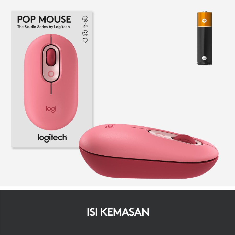 Logitech POP Mouse Wireless Bluetooth Silent Emoji Keys