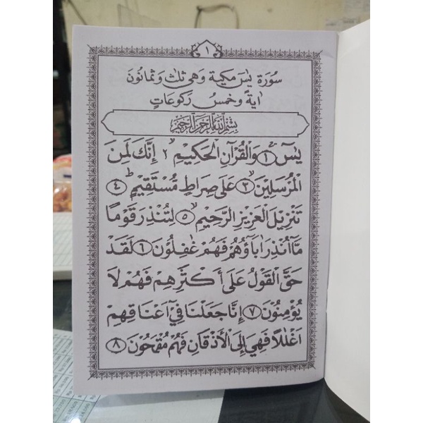 Buku Surah Yasin Arab Besar A5 (15×21cm)