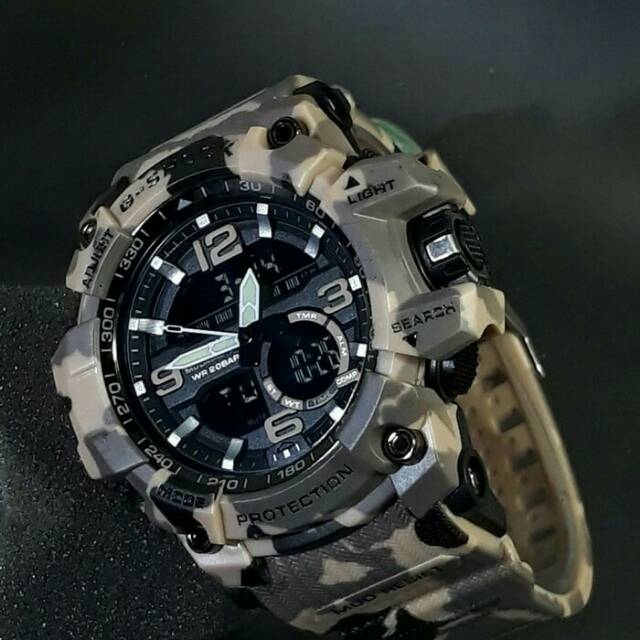 Jam tangan pria sport murah casio G-SHOCK gg1000 loreng