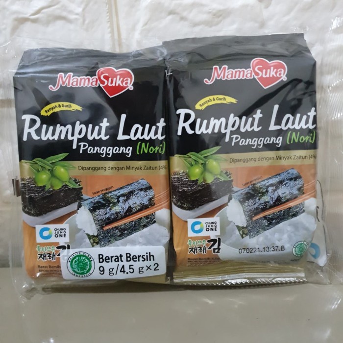 

MURAH Mamasuka Rumput Laut Panggang Nori Original isi 2 pcs