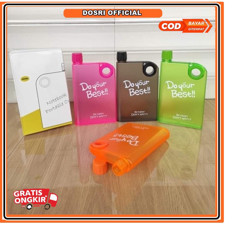 [READY STOK] Botol Minum 450 ml Doff Gepeng Do Your Best BPA FREE Tahan air panas