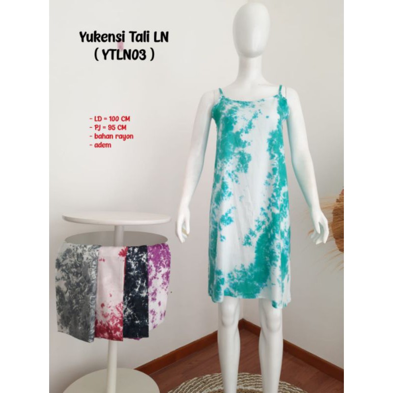 Daster Wanita Yukensi Baju Tidur Wanita Yukensi Motif Tie Dye Bahan Rayon Adem Yukensi Tali