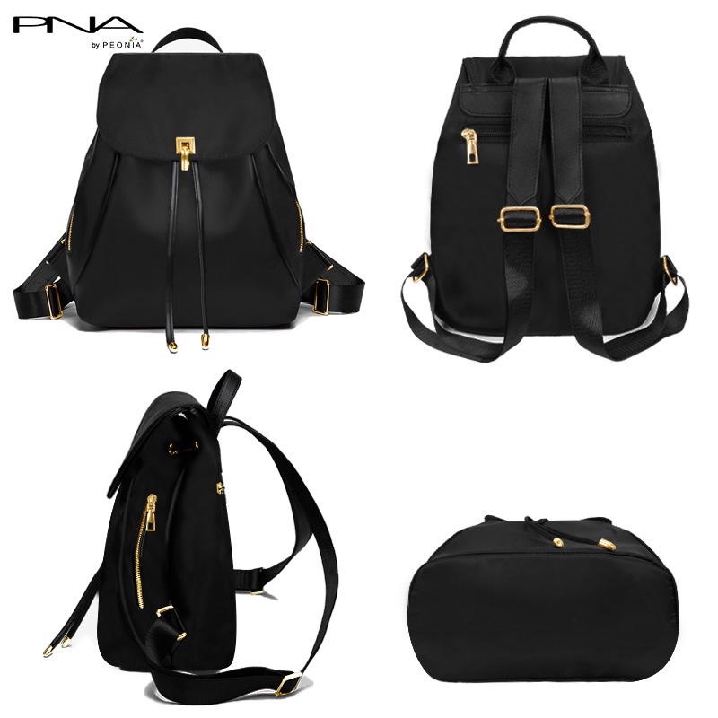 Peonia PNA SEOJIN Water Resistant Ransel Korea Tas Wanita Punggung Import Kantor Kerja Sekolah Kuliah Outdoor Trendy Fashion Style Travel Casual Backpack Anak Remaja Perempuan Selempang Cewek Bag-3