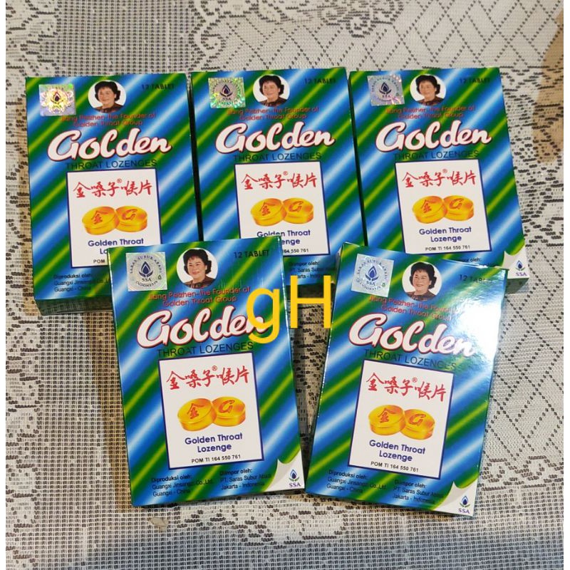 

Permen tenggorokan Golden Troat Lozenges isi 12 tablet