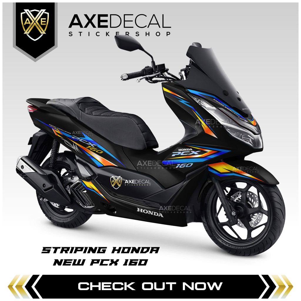 STRIPING NEW PCX 160 / STIKER LIST VARIASI MOTOR HONDA PCX 160 BARU / STOCK DECALS PCX NEW