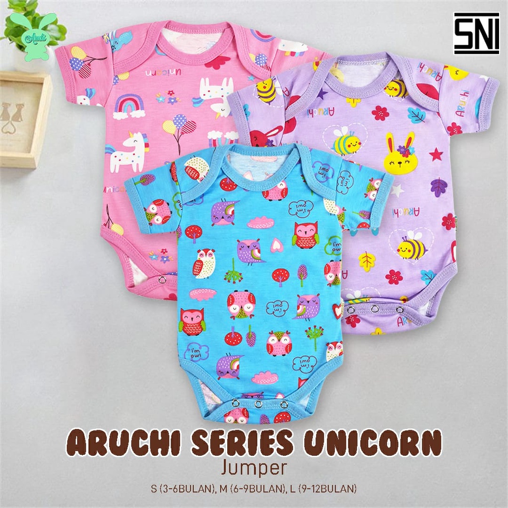 PROMO 12.12 1PCS ARUCHI ROMPER / JUMPER COLOURFULL SNI BAJU ANAK / BAJU BAYI